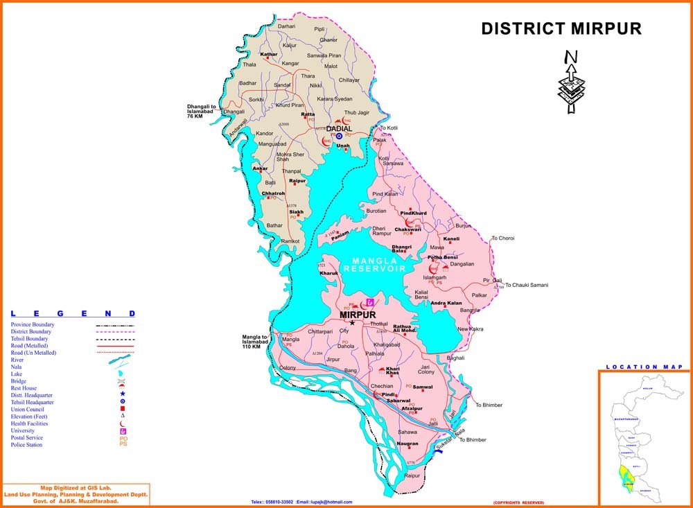 Map-of-District-Mirpur-Azad-Kashmir